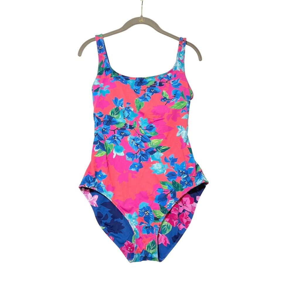 Tommy Bahama Bougainvillea Reversible Floral Bathing Suit One Piece Swimsuit